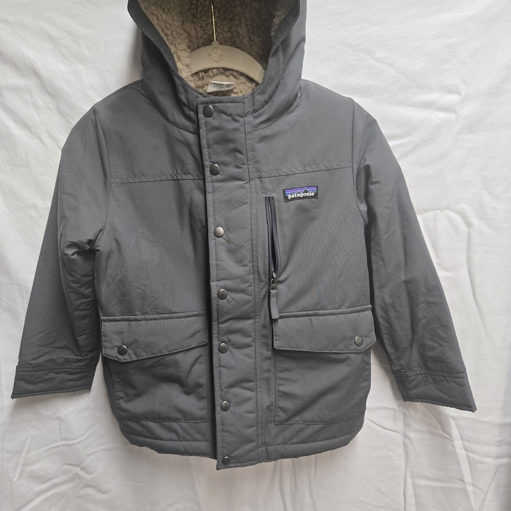 Patagonia Gray Hooded Jacket Boys